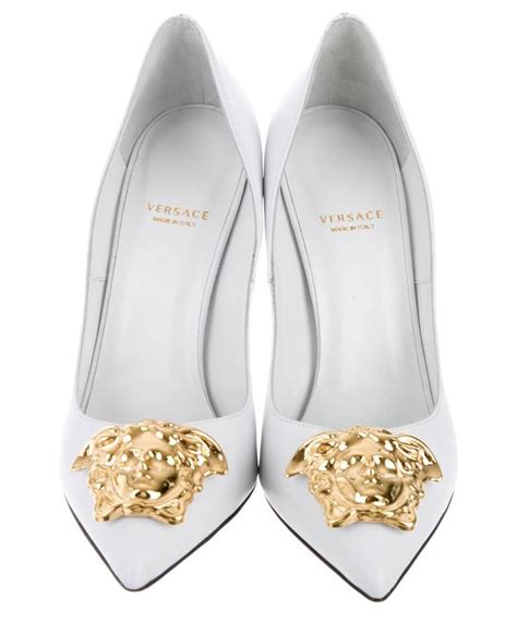 versace white pumps